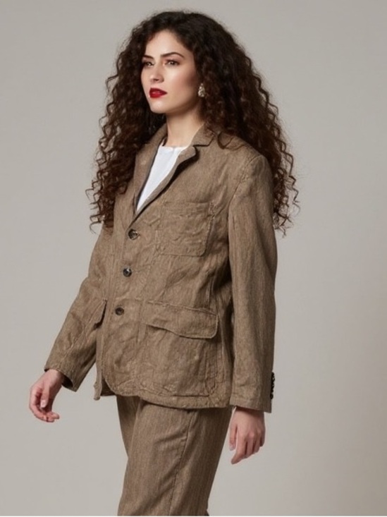 Banana Republie Jackets & Blazers - Banana Republic Linen Modern Fit Lined Jacket Brown Women’s Size M